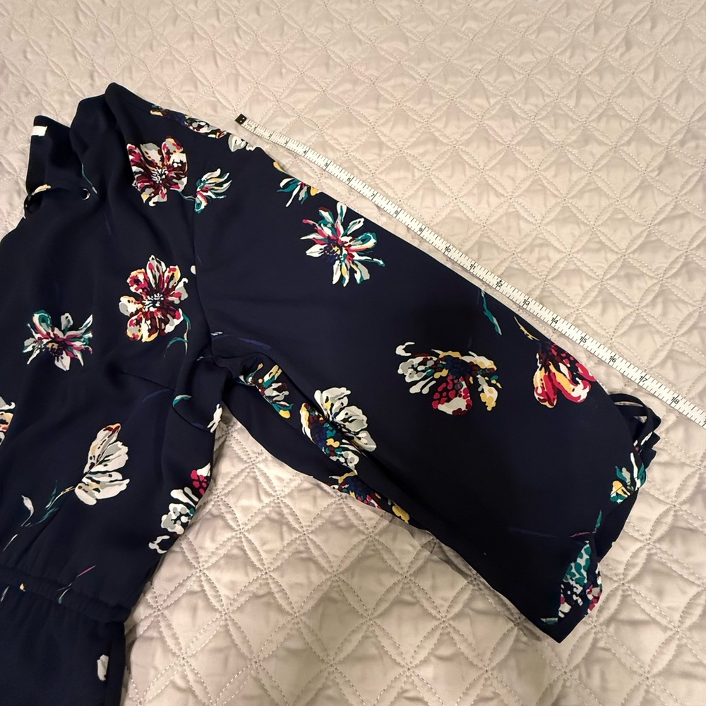 Maurices Navy Floral Long Sleeve Dress - Size XL - Picture 9 of 10